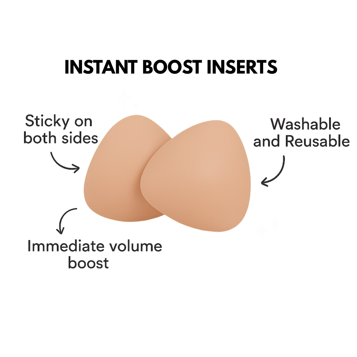 Luster Ultra Boost sticky Inserts- Instant Lift & Boost, Washable & Reusable