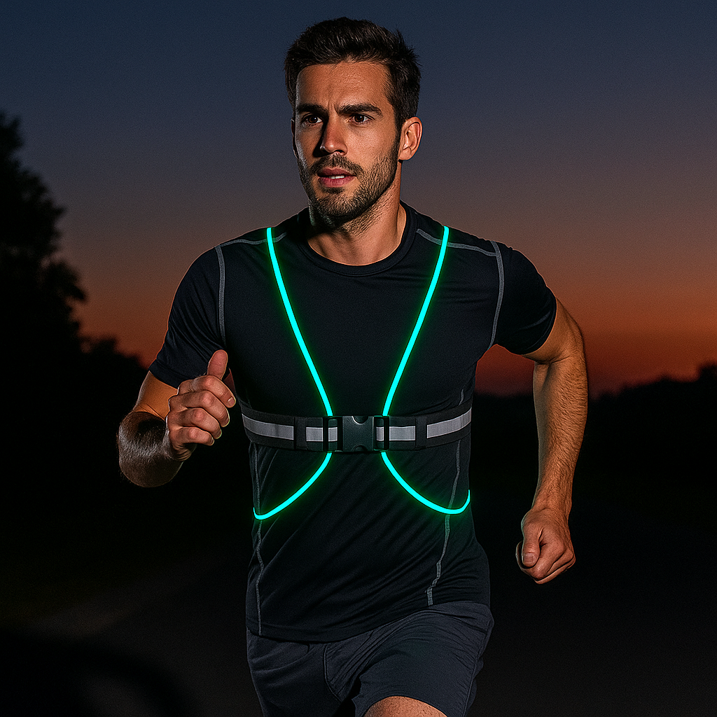Ultra-Bright LED Reflective Safety Vest for Evening Sports