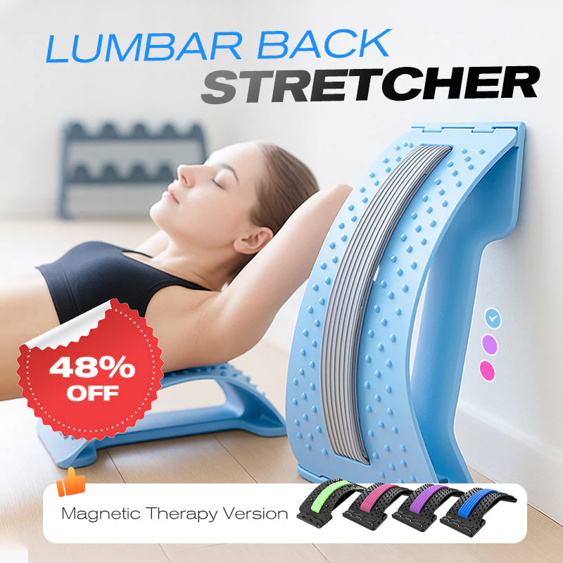 🧲 50% OFF NOW! 🔥 Magnetic Lumbar Stretcher – Acupressure Massage, Portable Design & Relieves Back Pain 🧘♂️✨
