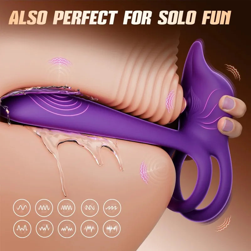 🎁Smart Vibrating Ring – App-Controlled Pleasure for Couples 💫