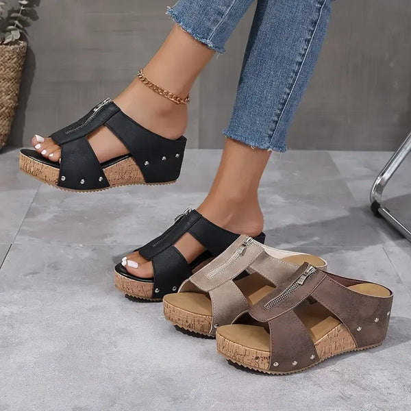 Stylish Open Toe Wedge Sandals