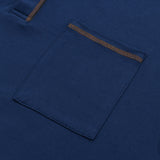 Jules | Heren T-shirt van katoen met Henley kraag, colorblock design en korte mouwen