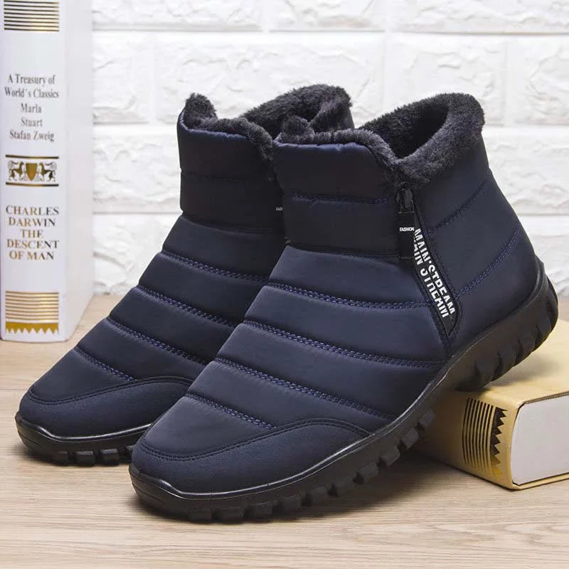 Men's Waterproof Warm Cotton Zipper Snow Ankle Boots ( HOT SALE !!!-60% OFF For a Limited Time )
