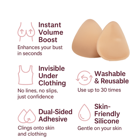 Luster Ultra Boost sticky Inserts- Instant Lift & Boost, Washable & Reusable