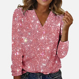 Jamie | V-Neck Diamond Blouse