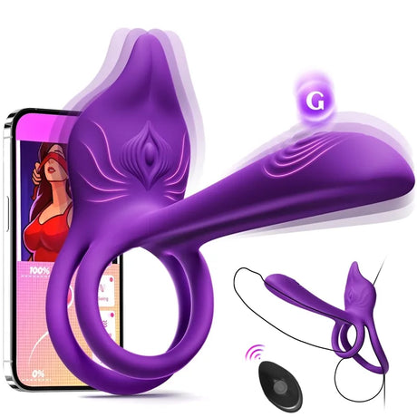 🎁Smart Vibrating Ring – App-Controlled Pleasure for Couples 💫