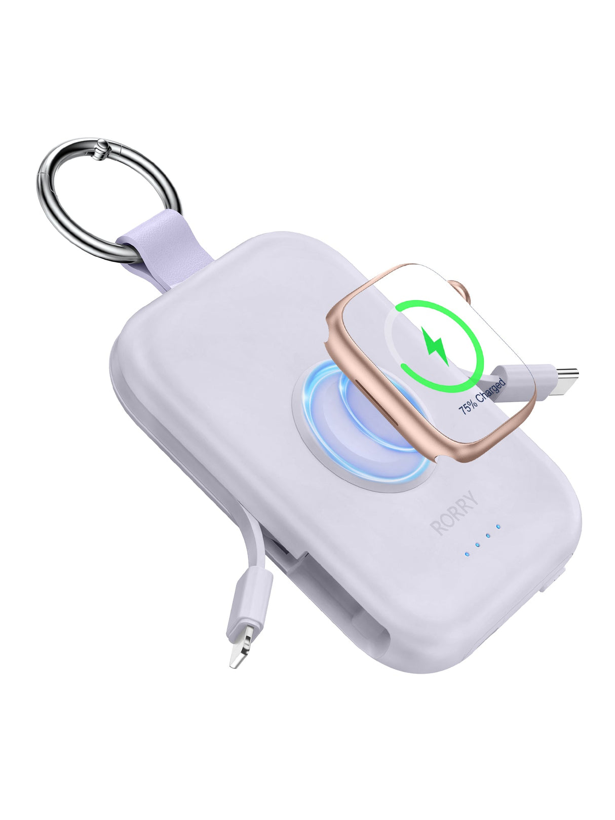 RORRY D2-5000mAh Portable Charger Keychain Power Bank