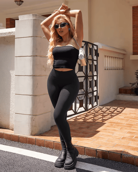 Workout-Leggings mit hoher Taille und Bauchkontrolle