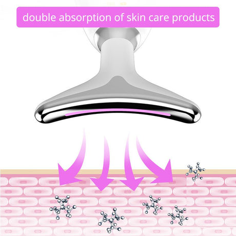 EMS RED LIGHT THERAPY FACE NECK LIFT WRINKLE REMOVER TIGHTEN MASSAGER - LUNA