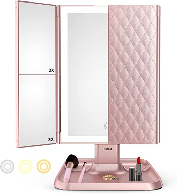 Luminous Trifold Makeup Mirror