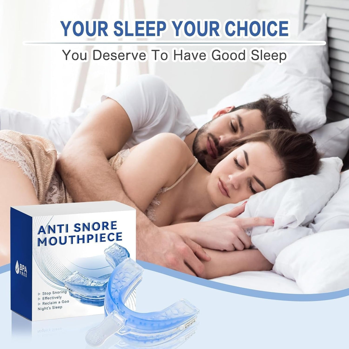 Anti-Snore Pro Mouthpiece – Custom Jaw Support for Peaceful Sleep