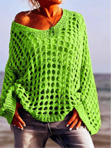 Solvane Crochet Knit Sweater