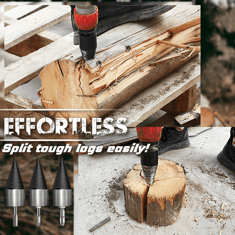 🛠️⚡The Professional Upgrade for Firewood Prep. Durable Drill Set Makes Quick Work of Logs.