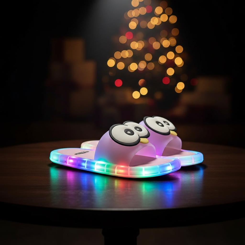 LED Cartoon Pinguin Hausschuhe – Lustige leuchtende Sohle & niedliches Design